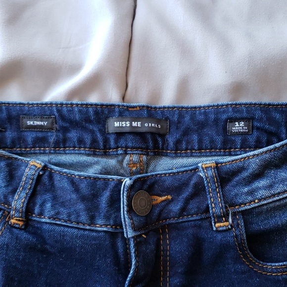 Miss Me Girls Jeans Size 12 - Picture 3 of 7